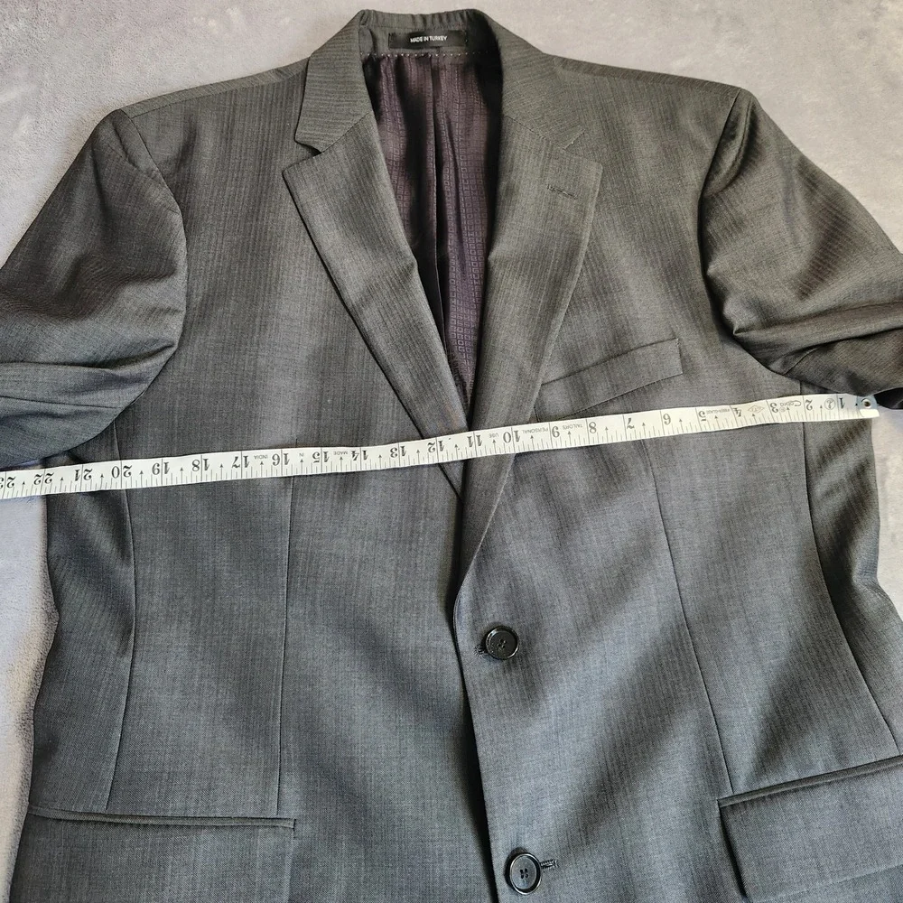 New Hugo Boss Pasini2 Movie2 Grey Virgin Wool Blazer Suit Jacket 42R Flaw